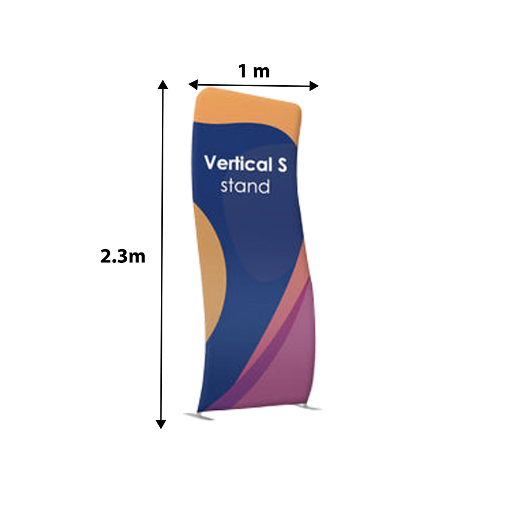 Vertical S Shaped Tension Fabric Display Stand – Backdropsource Uk