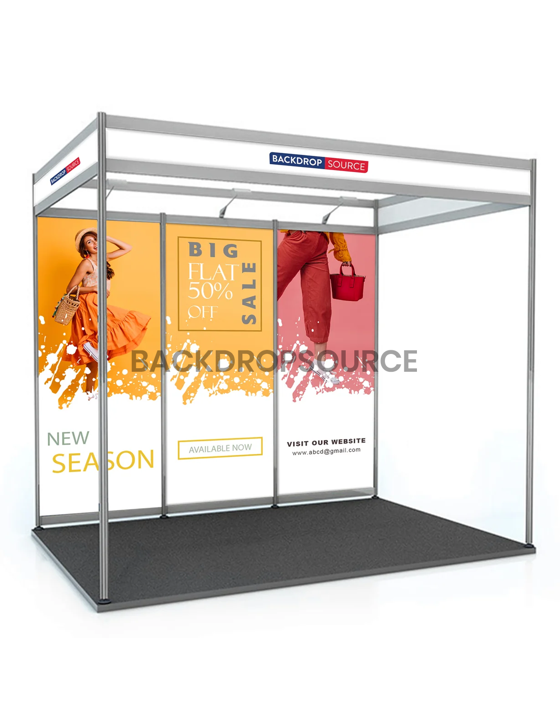 Shell scheme Exhibition Graphics for 3m Wide x 2m Depth Booth