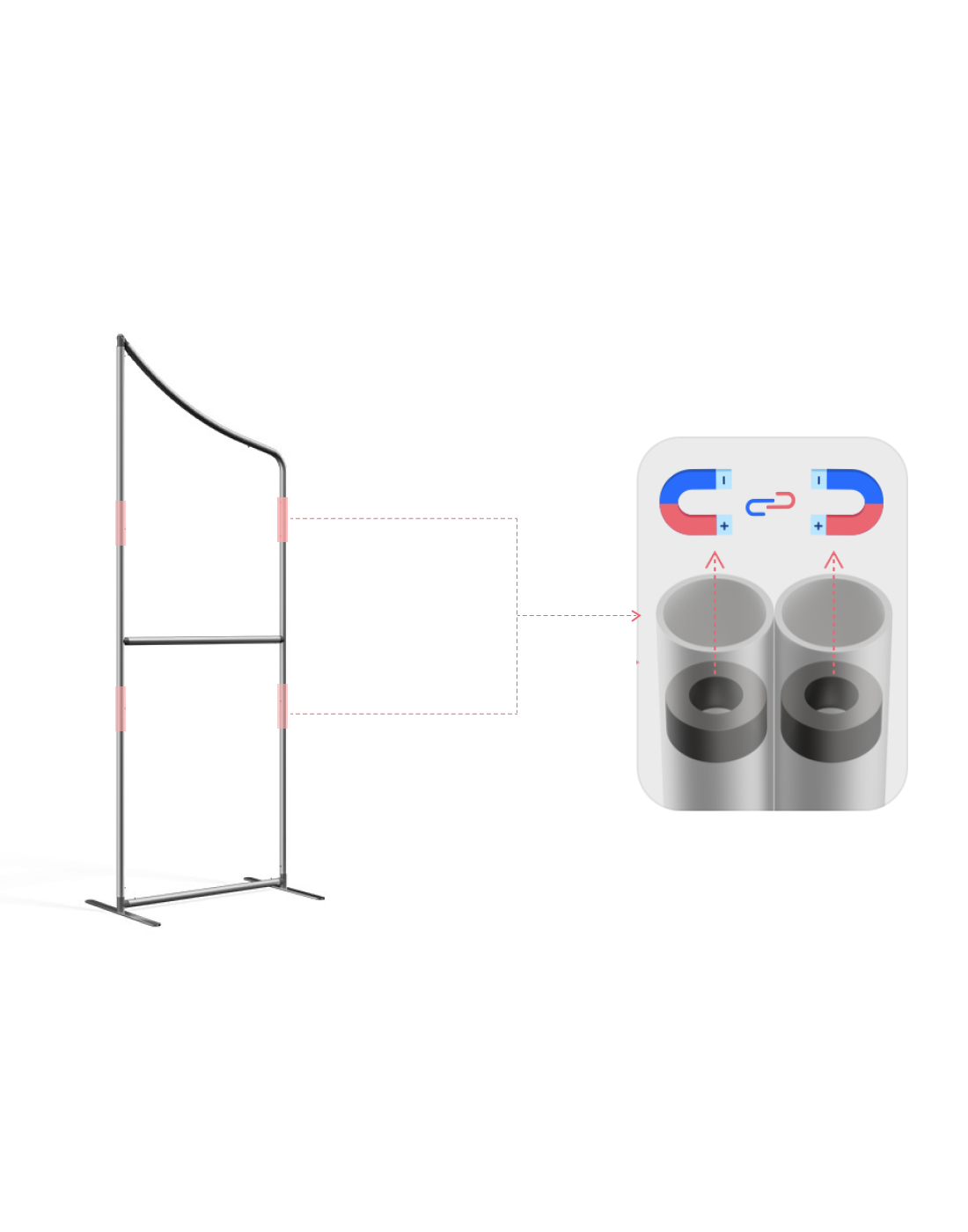 Portable Magnetic Slope Fabric Stand