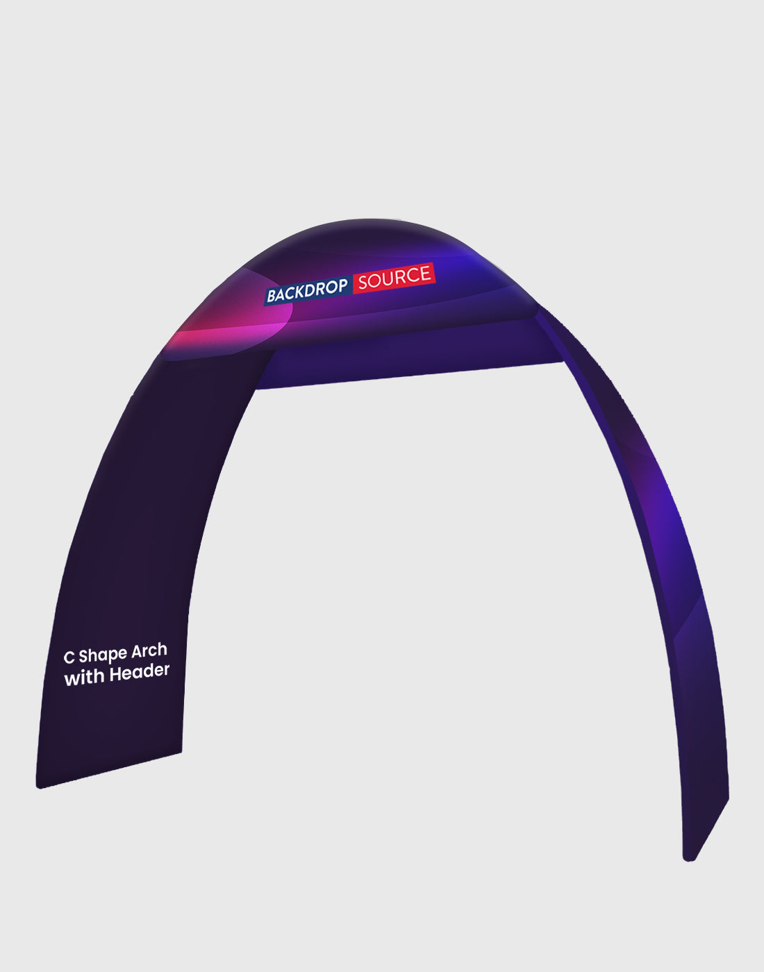 C Shape Tension Fabric Arch - 6m