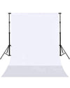 6m W x 6m H Solid White/ Black Backdrop with a Stand