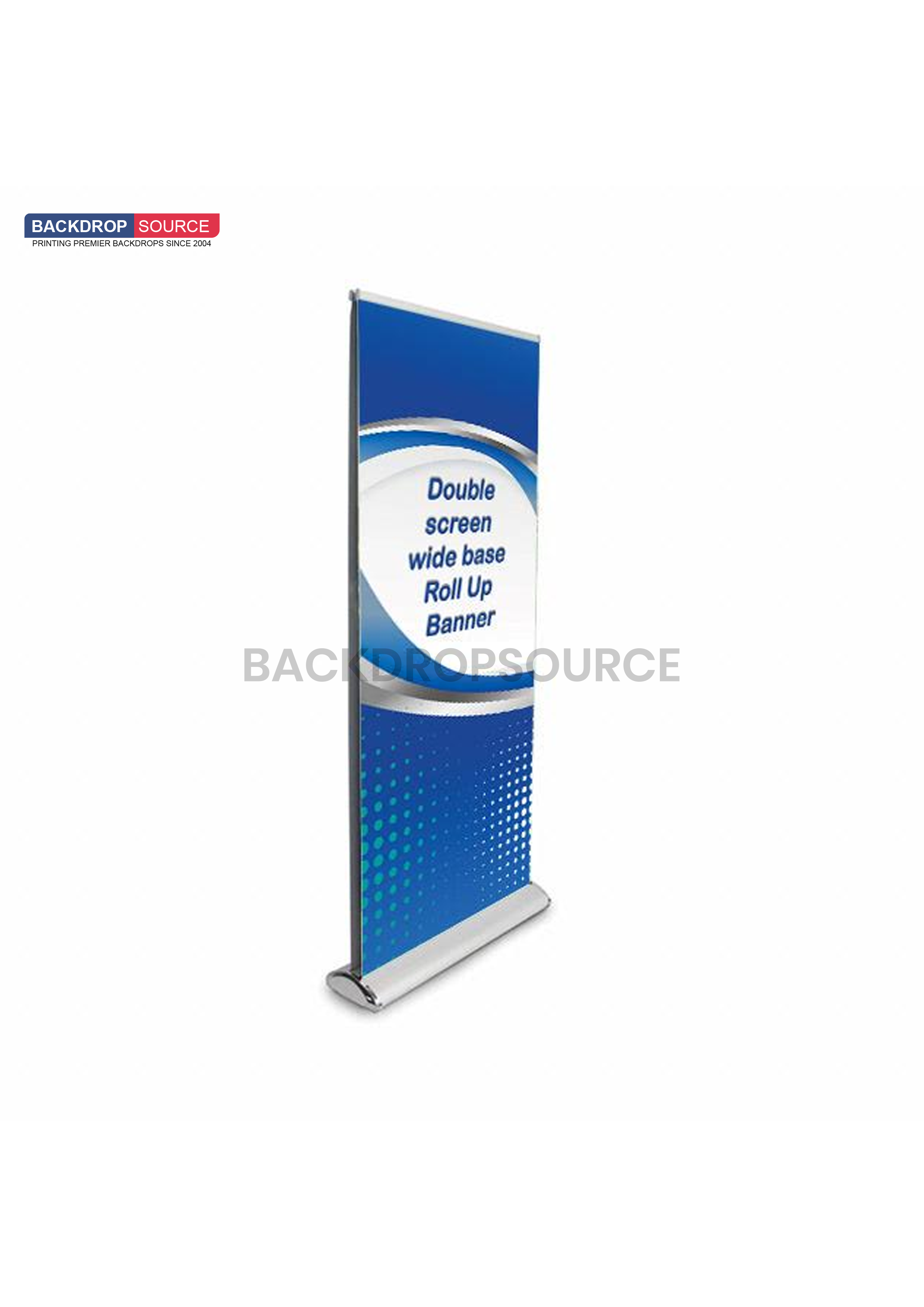 Double-screen wide base Roll Up Banner