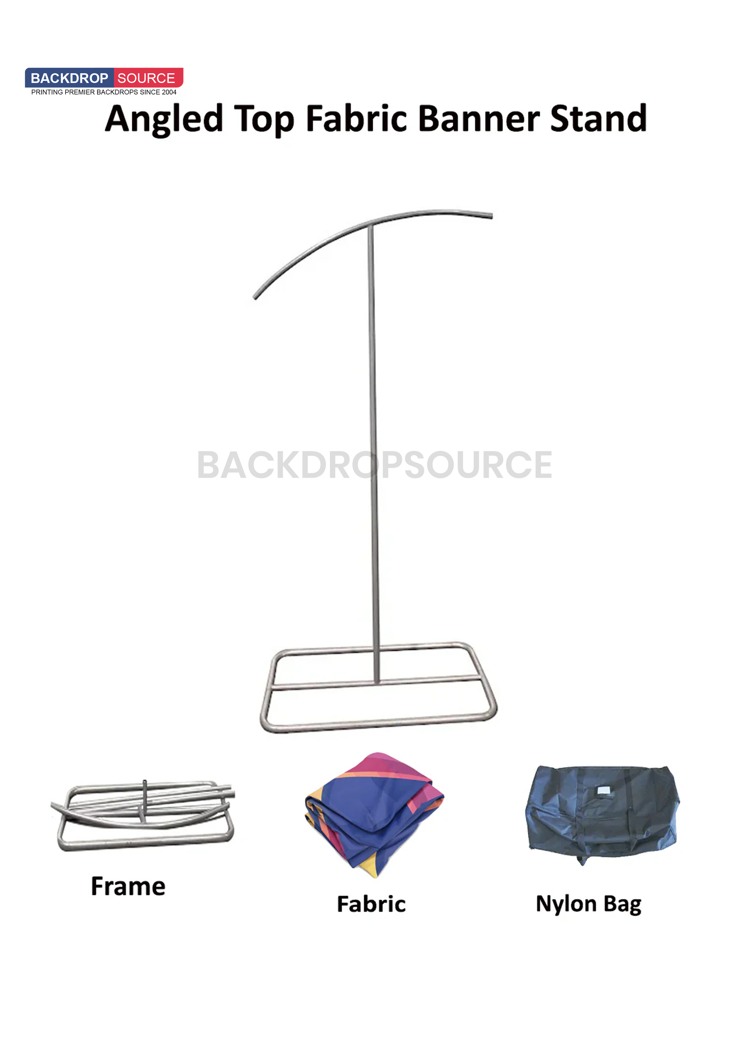 Angled Top Fabric Banner Stand