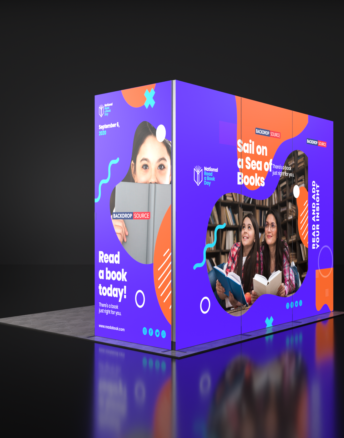 Foldable SEG Backlit Exhibition Display - Model 2