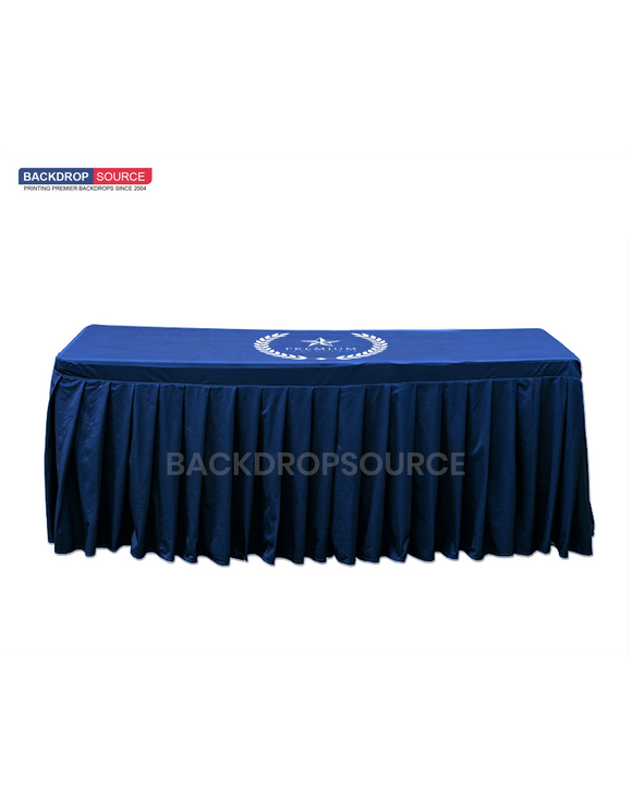 Custom Fitted Table Skirts with Top