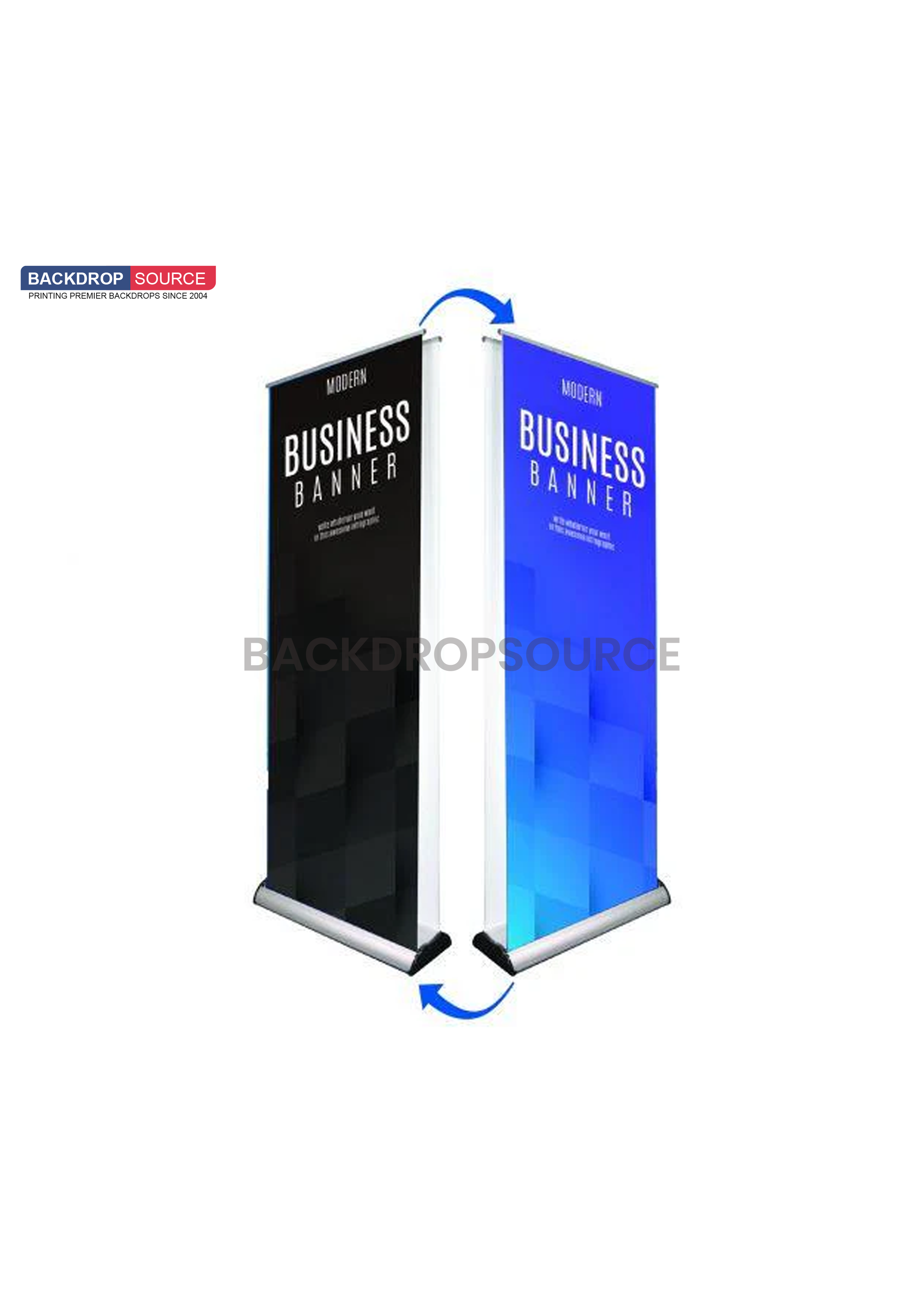 Double-screen wide base Roll Up Banner