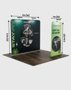 EZ Exhibit Essentials: 3mx3m Booth Kit with Backwall and Banner Stand