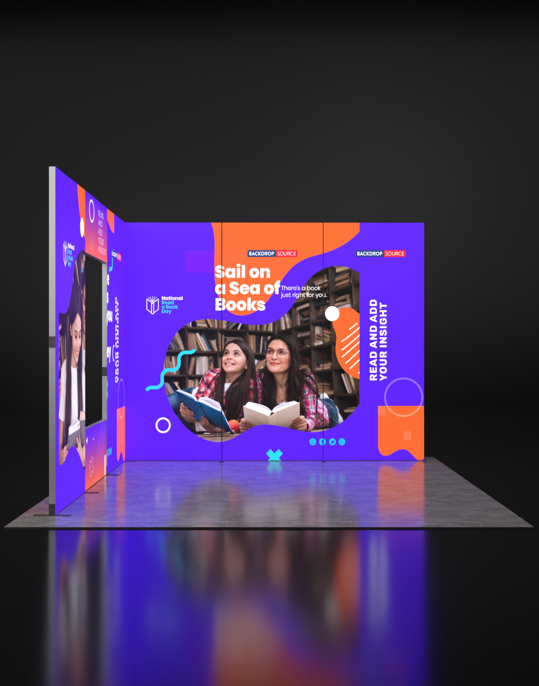 Foldable SEG Backlit Exhibition Display - Model 12