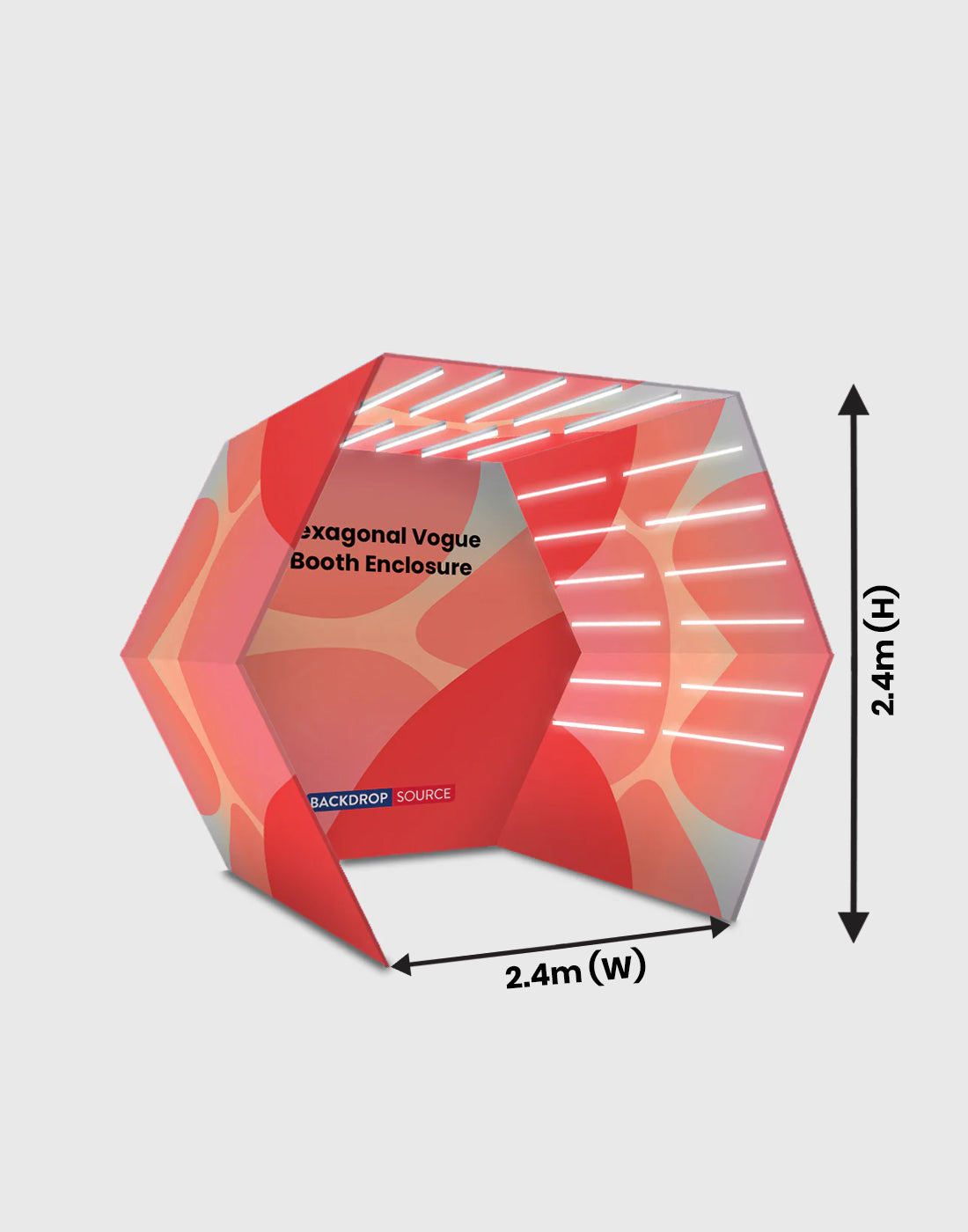 Hexagonal Vogue Booth Enclosure