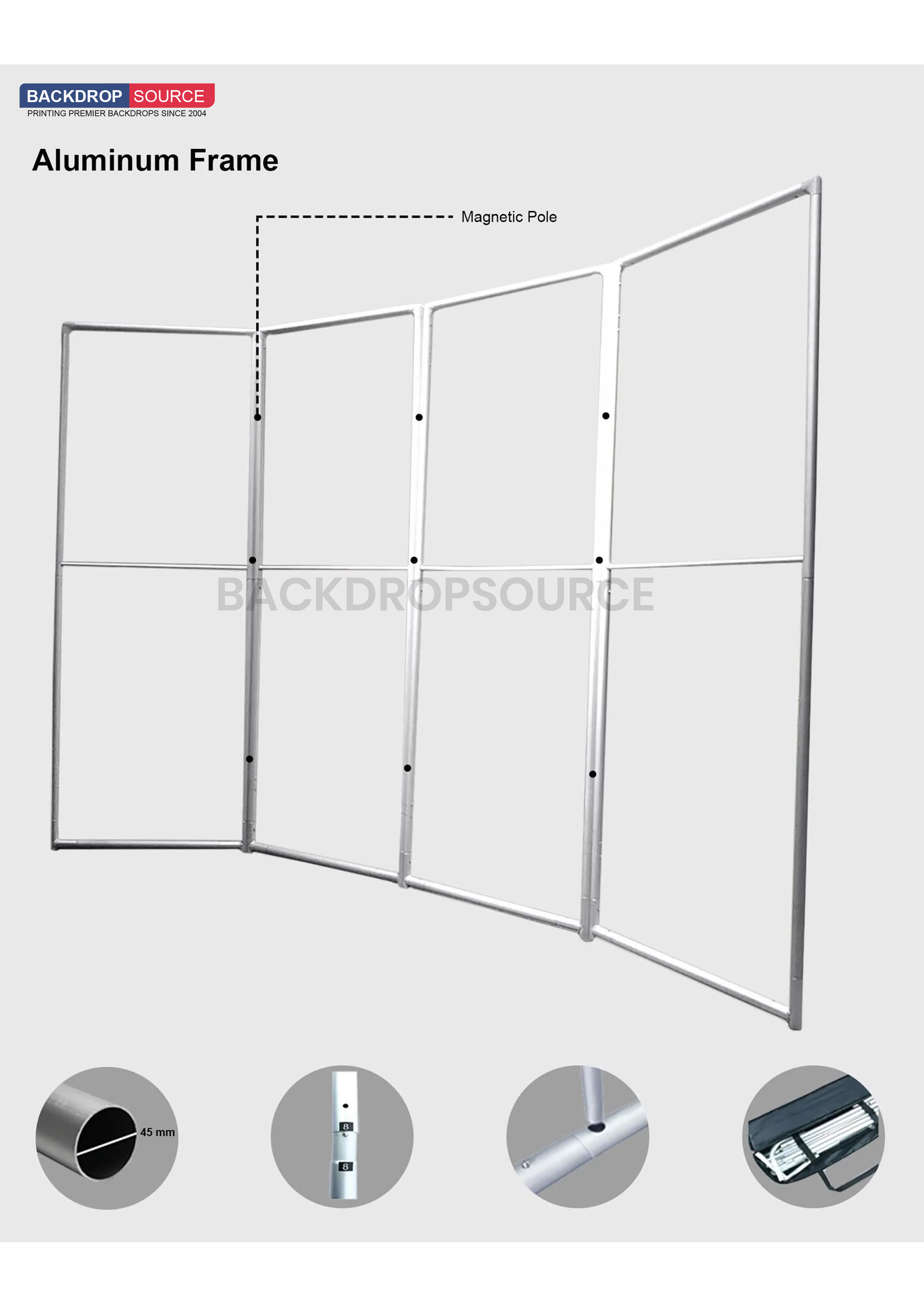 Magnetic Partition Displays - 4 Panel