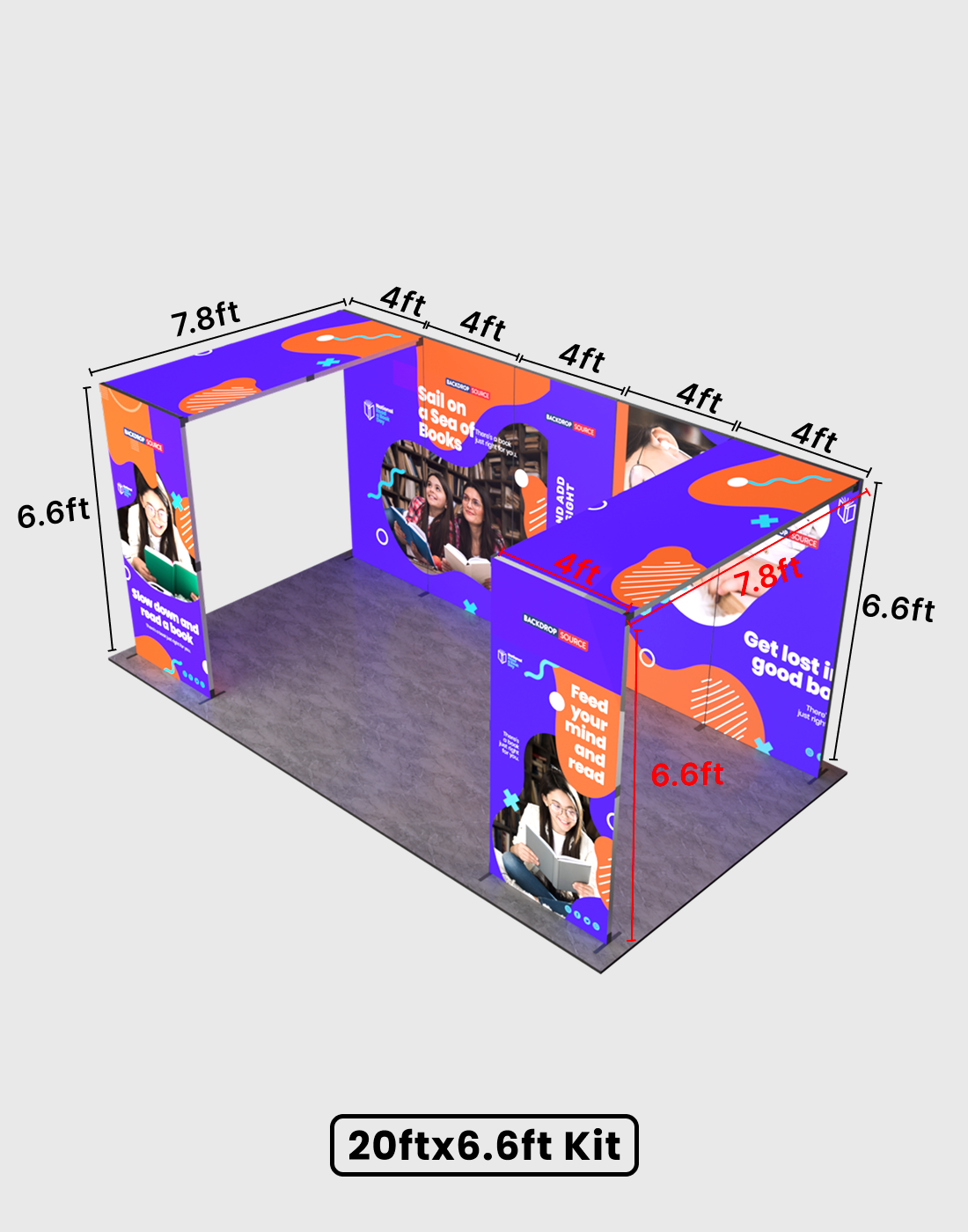 Foldable SEG Backlit Exhibition Display - Model 13