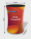 Oval Fabric Display Counter (For Podium & Booth Exhibitions)