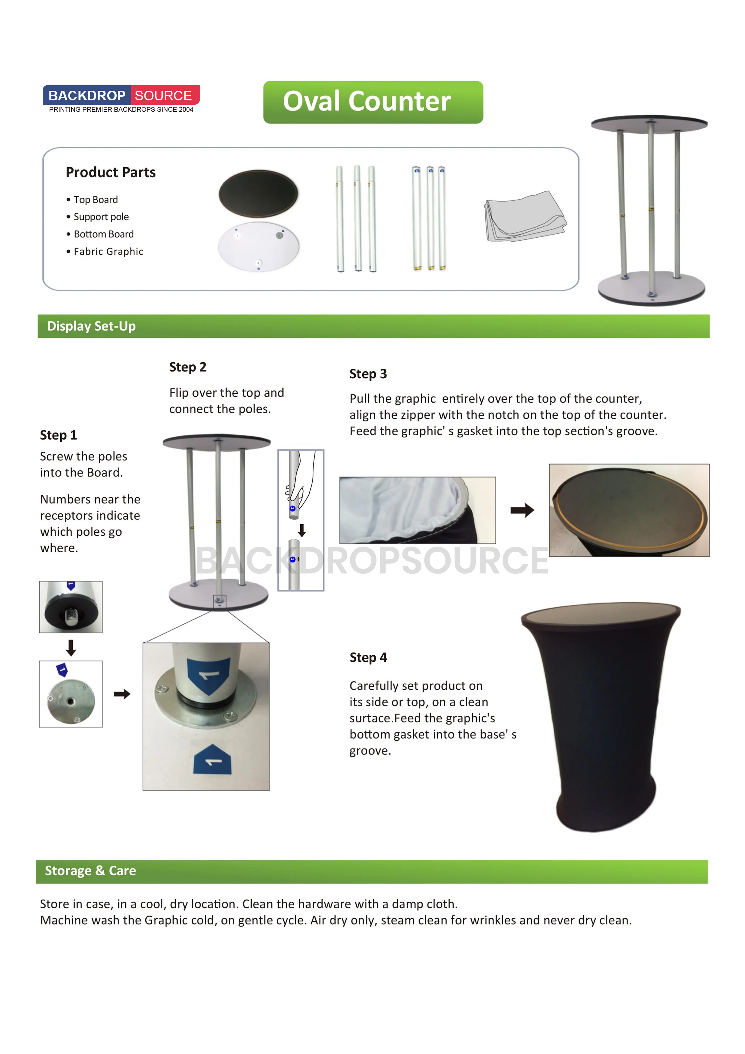 Oval Fabric Display Counter (For Podium & Booth Exhibitions)