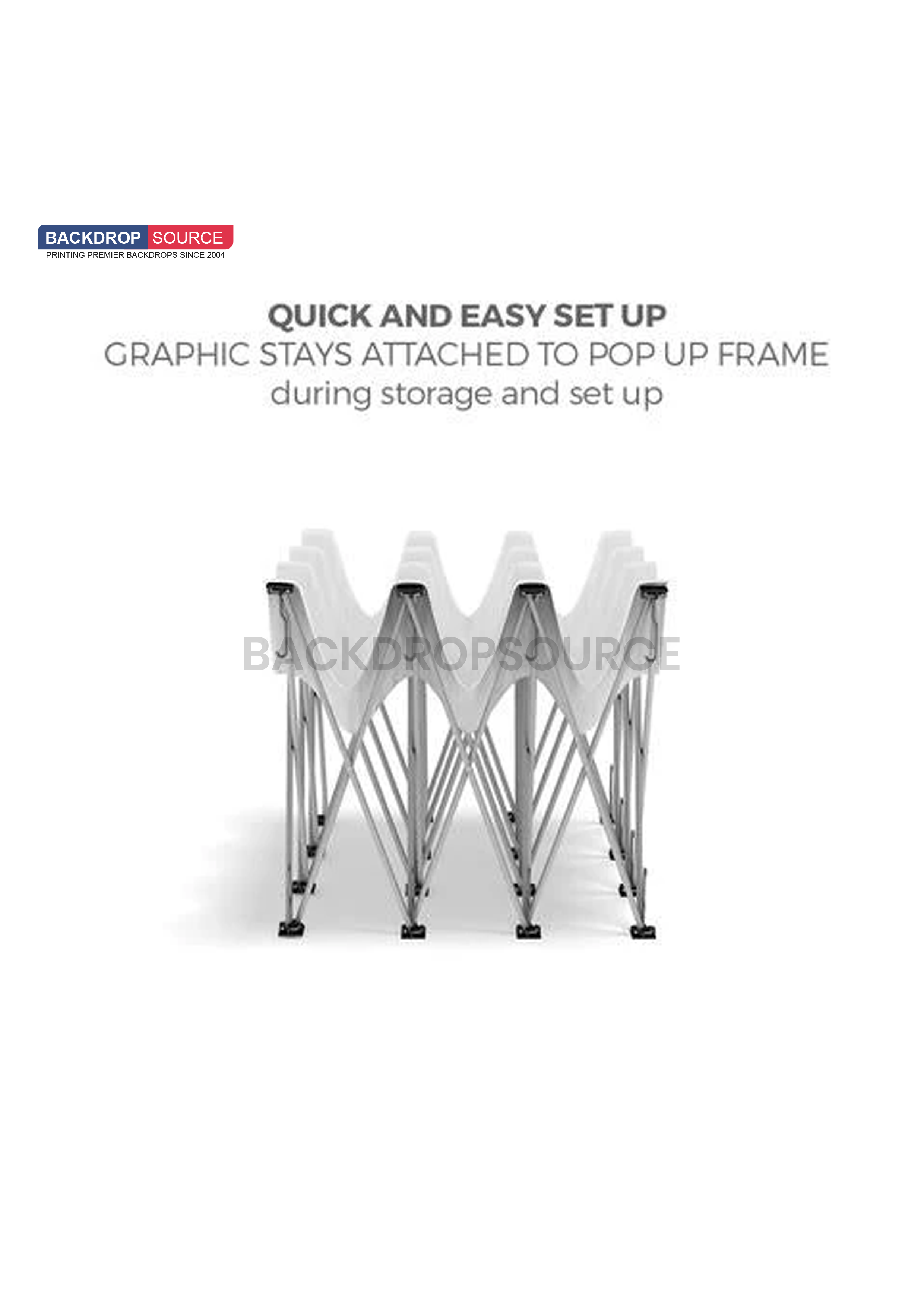 Popup Curved Backwall Kit with Clamping Lights