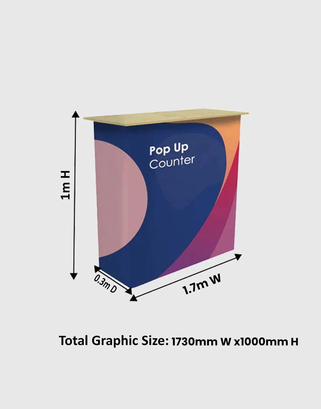 Table Pop Up Fabric Display Counter (For Podium & Booth Exhibitions)