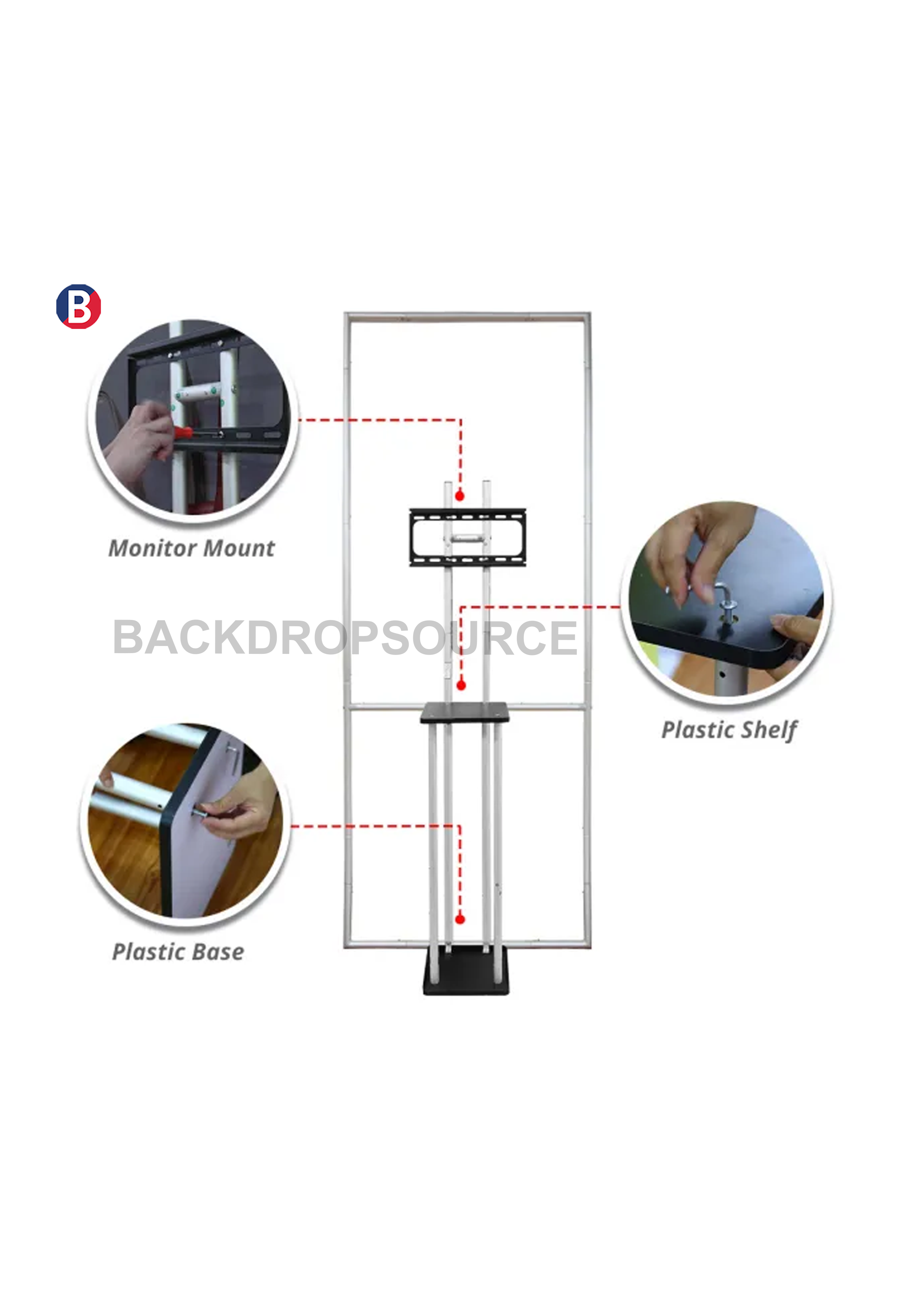 Portable Exhibit Display - S shape