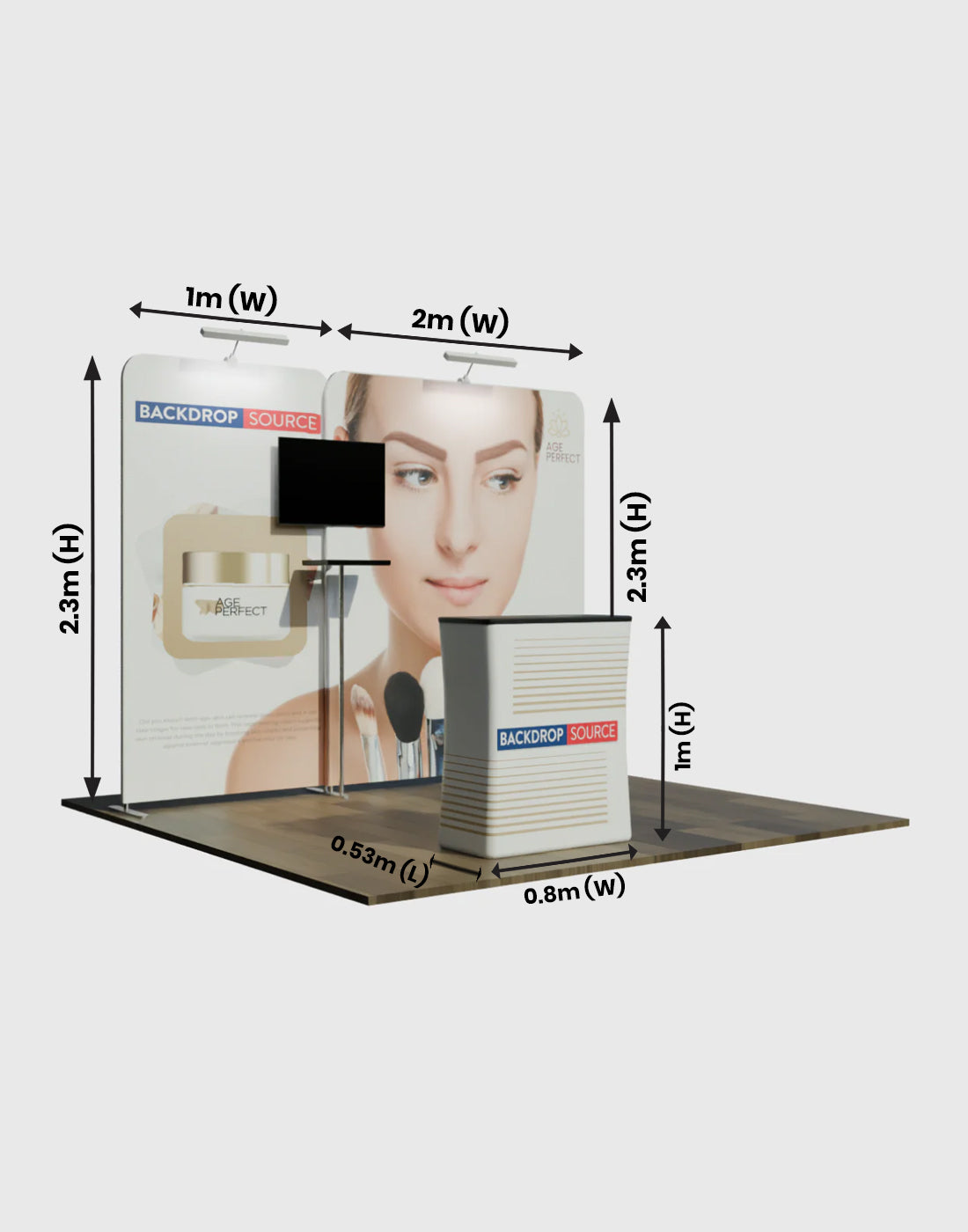 Portable Exhibit Display 3m - Model 1