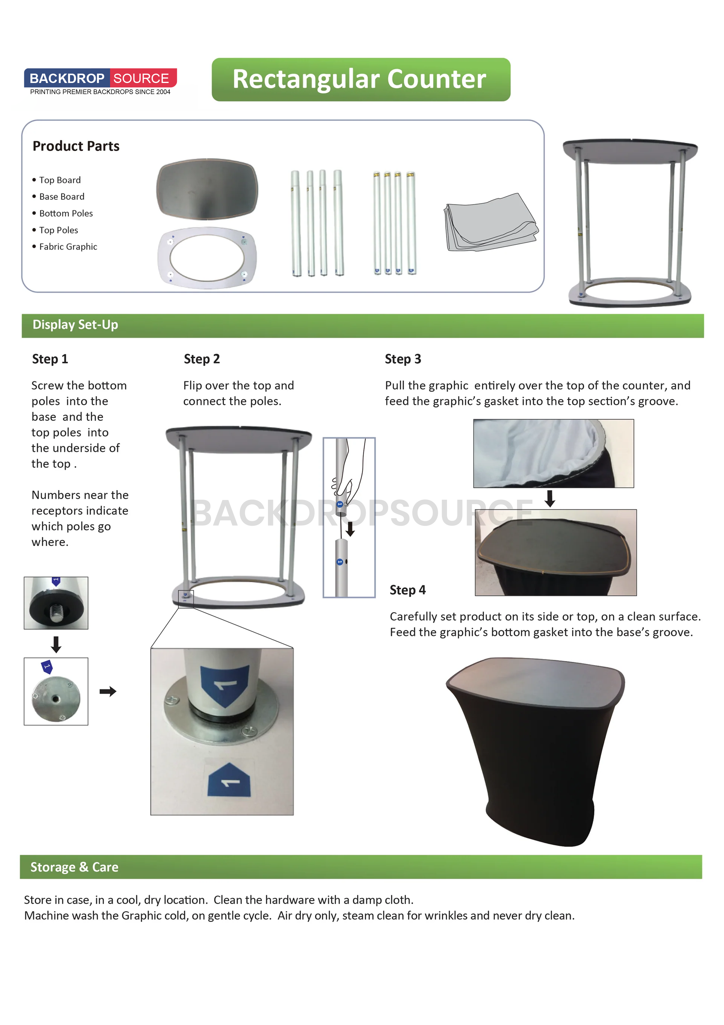 Rectangle Fabric Display Counter (For Podium & Booth Exhibitions)