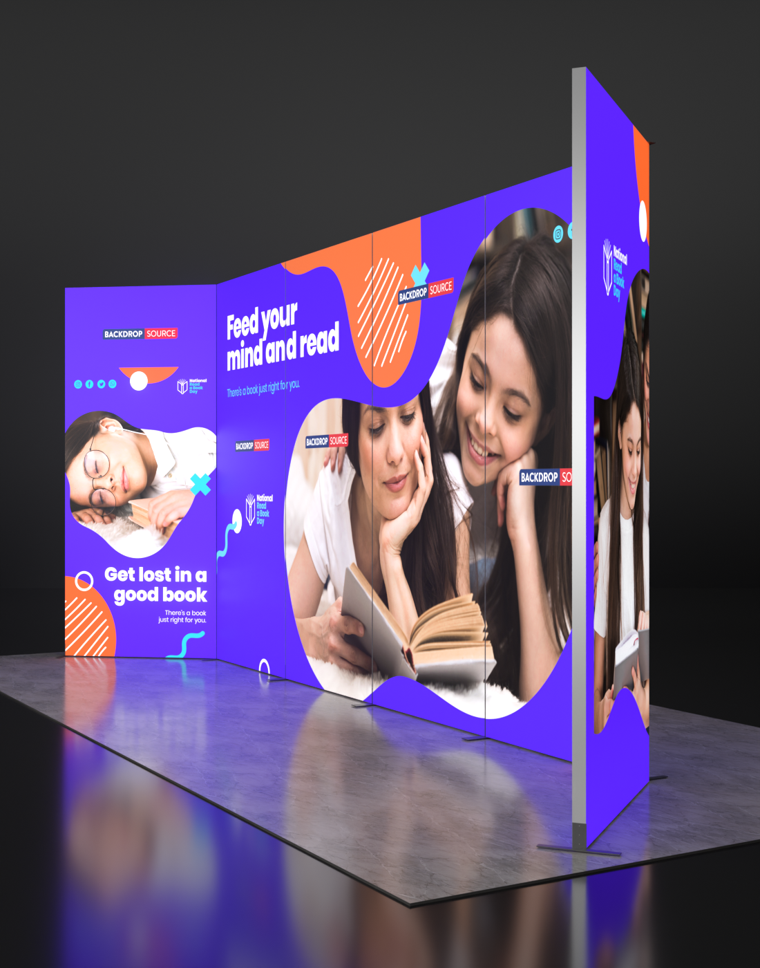 Foldable SEG Backlit Exhibition Display - Model 16