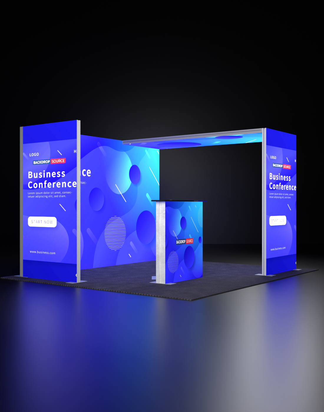 3m SEG Modular Lightbox Display for Tradeshows - Model 3