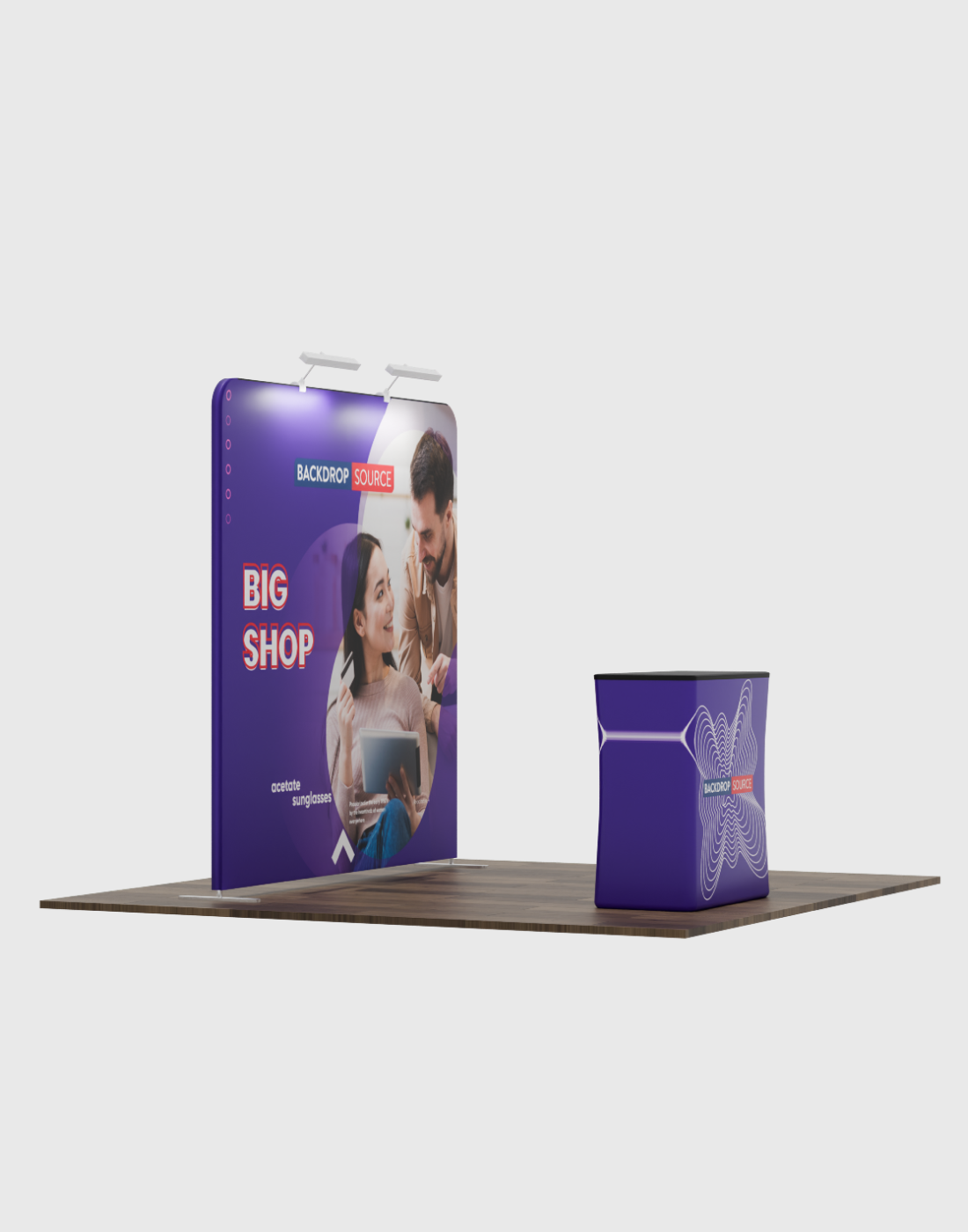 3m x 3m Straight Exhibit Pro 3-in-1 Display Kit with Hard Podium Case