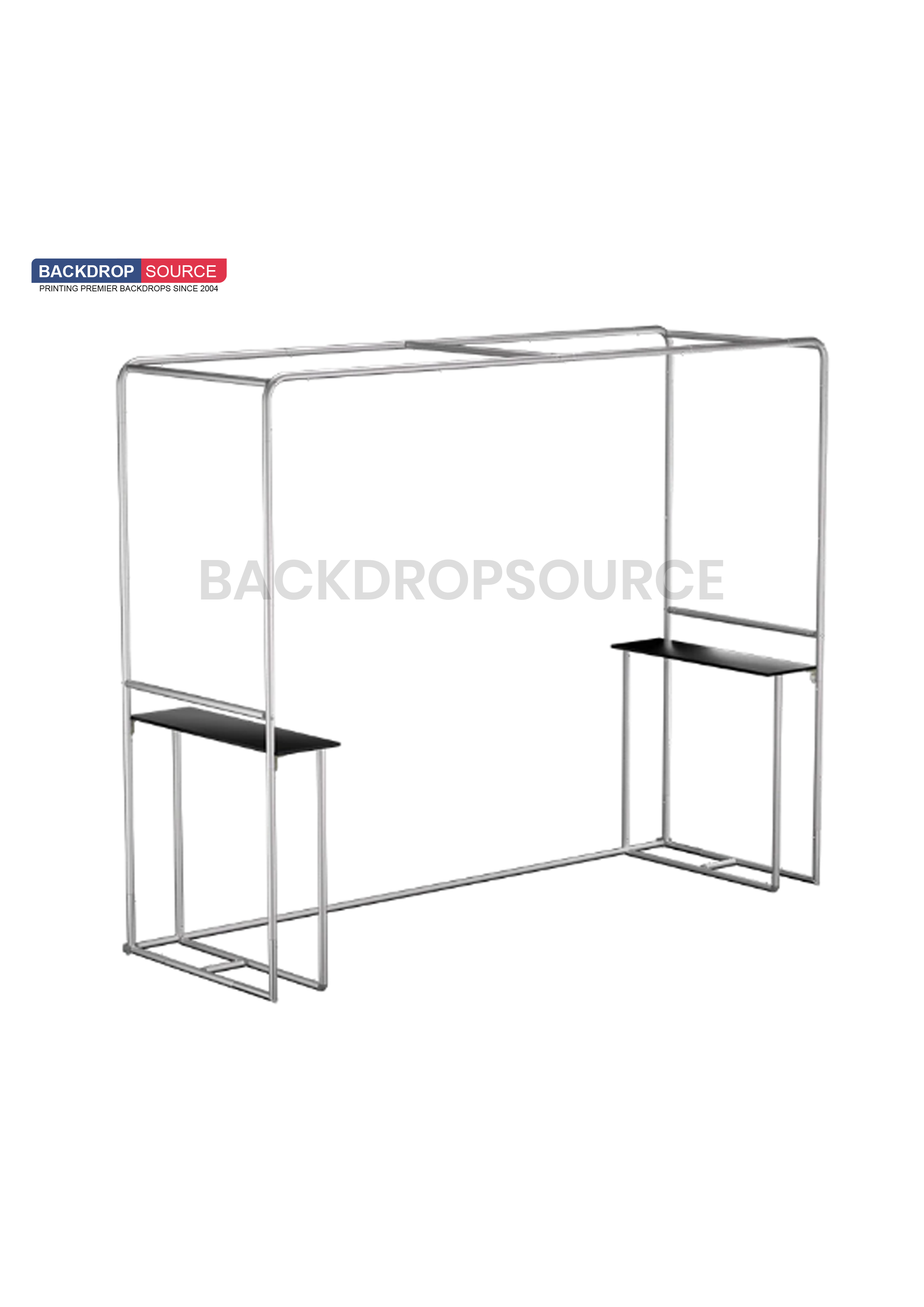 Square Arch Trade Show Booth with Shelf