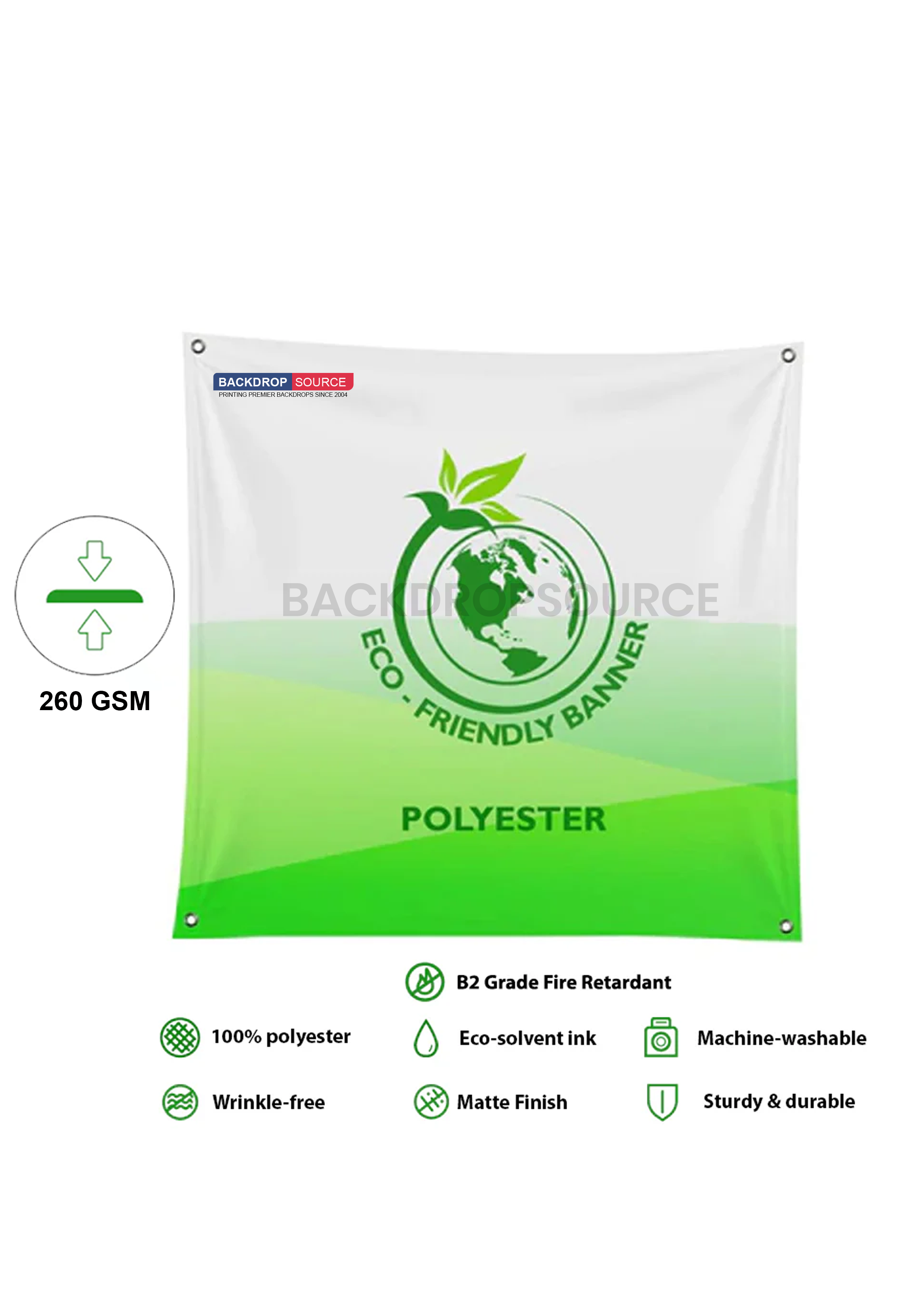 TrueKolor Eco-Friendly Wrinkle Free Fabric Banner Printing