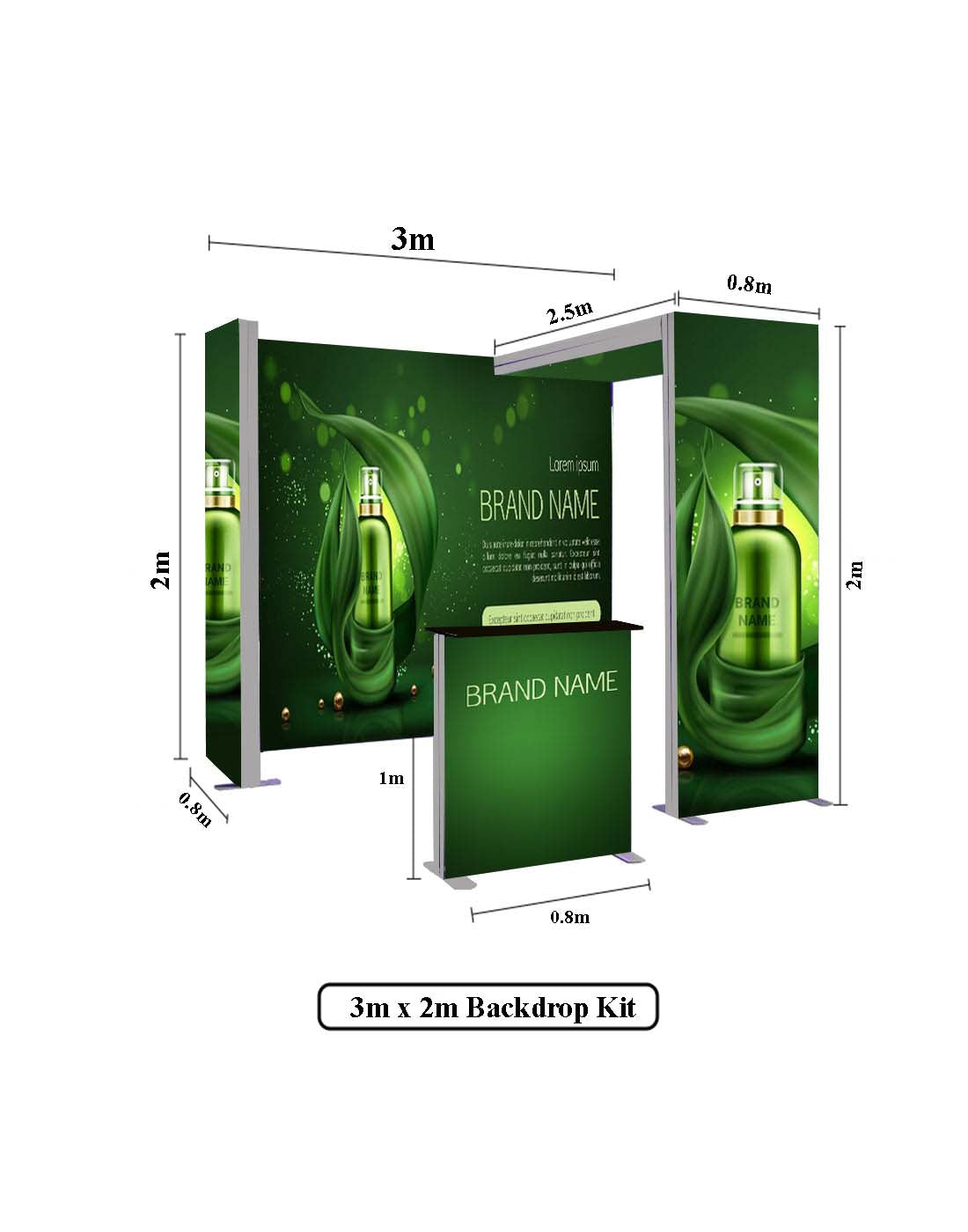 3m SEG Modular Lightbox Display for Tradeshows - Model 3