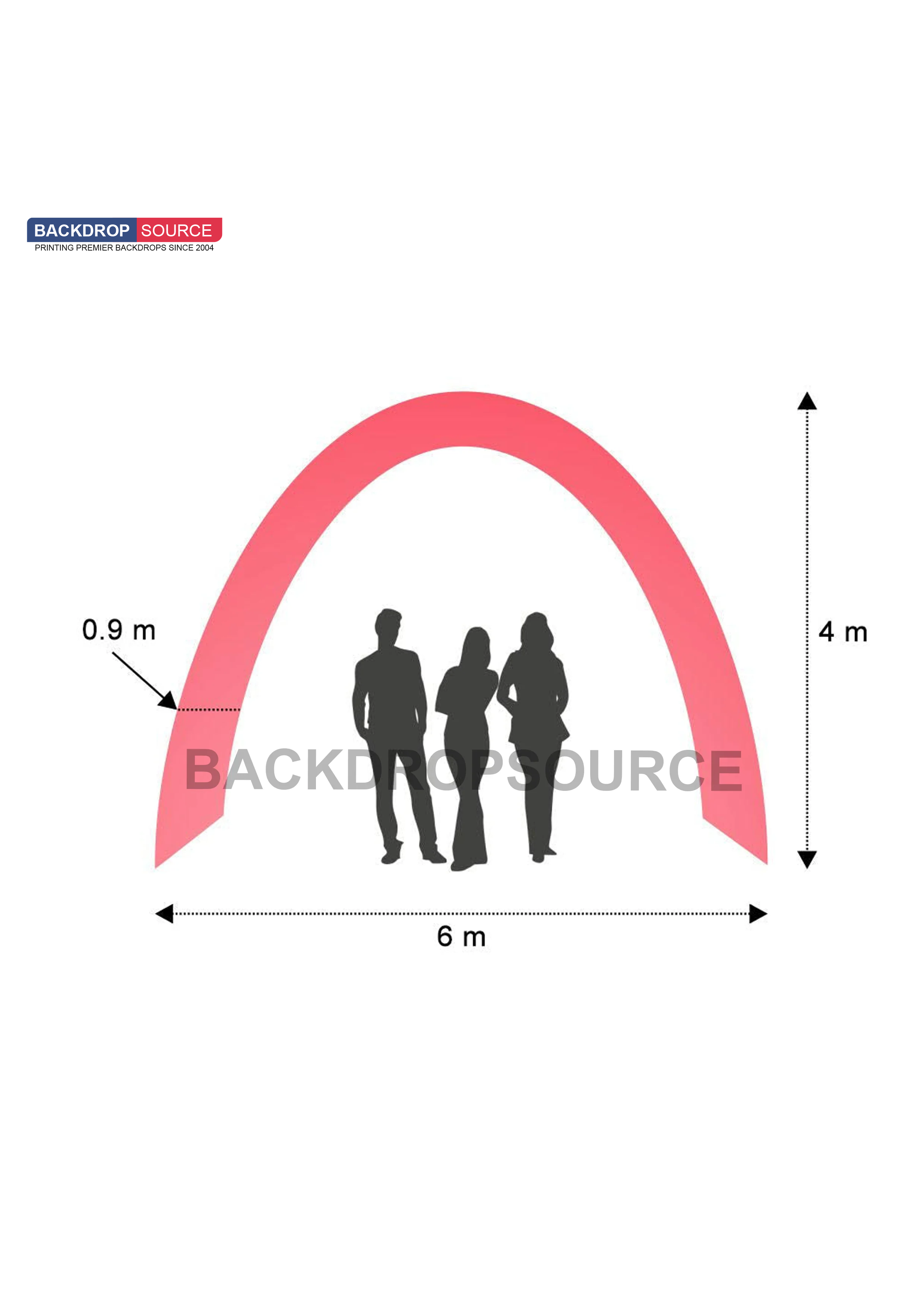 C Shape Tension Fabric Arch - 6m