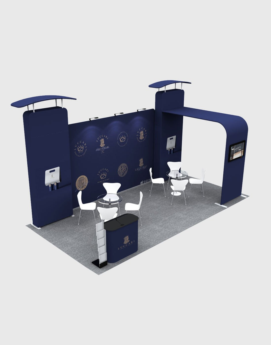 6m Backdrop with 3D Wall Arch Exhibition | Backdropsource