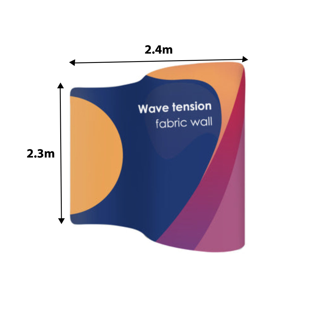 S-Shaped Wave Tension Fabric Media Backdrop Backdropsource